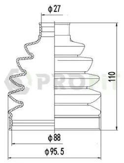 Пильник ШРУС PROFIT 2710-0049 XLB