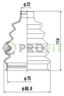 Пильник ШРУС PROFIT 2710-0058 XLB