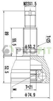 Шрус PROFIT 2710-1430 (фото 1)