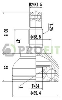 Шрус PROFIT 2710-1455