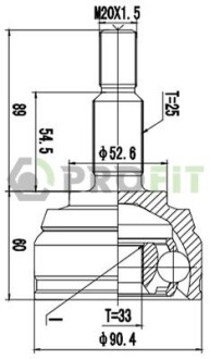 Шрус PROFIT 2710-1727