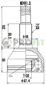 Шрус PROFIT 2710-3022 (фото 1)