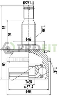 Шрус PROFIT 2710-3027 (фото 1)