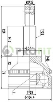 Шрус PROFIT 2710-3045