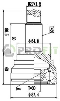 Шрус PROFIT 2710-3056