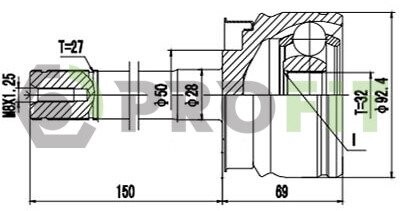 ШРУС PROFIT 2710-3085 (фото 1)