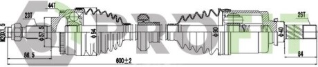 Полуось PROFIT 2730-1038 (фото 1)