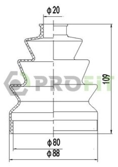 Пильник ШРУС PROFIT 2810-0023 XLB