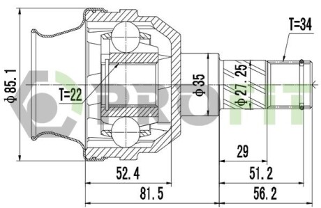 Шрус PROFIT 2810-2030