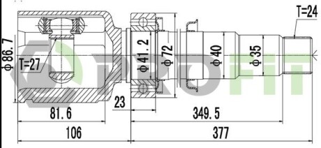 Шрус PROFIT 2810-2047