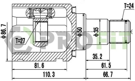 Шрус PROFIT 2810-2086