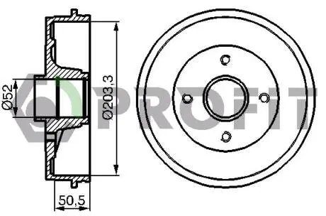 Тормозной барабан PROFIT 5020-0076