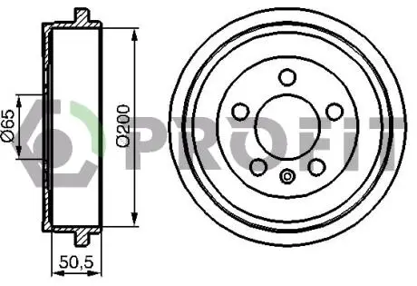 Тормозной барабан PROFIT 5020-0077