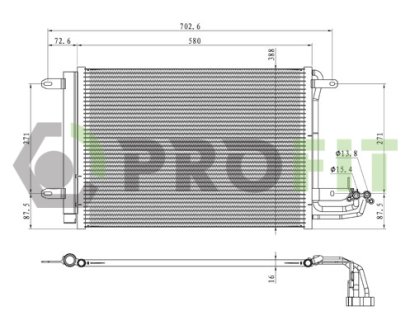 Радіатор кондиціонера PROFIT 9558C1