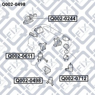 Подушка двигуна передня (гідравлічна) Q-FIX Q0020498