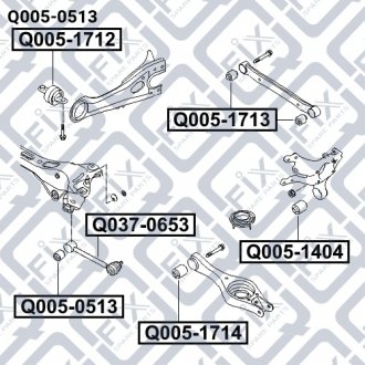 САЙЛЕНТБЛОК ЗАДН ТЯГИ MAZDA 3 BK 2003-2008 Q-FIX Q0050513