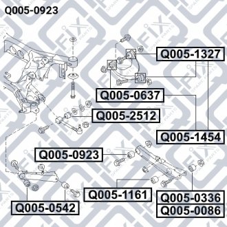 Сайлентблок задней поперечной тяги Q-FIX Q0050923