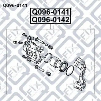 Тормозной суппорт передний левый Q-FIX Q0960141