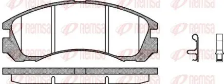Колодки тормозные дисковые REMSA 0354.32