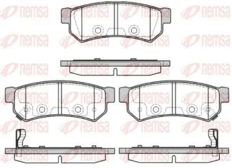 CHEVROLET гальмівні колодки задн.Lacetti,Daewoo Nubira REMSA 1048.12