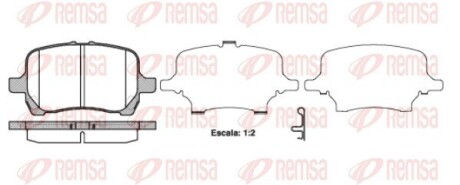 CHEVROLET Гальмівні колодки передні HHR 2.4 06- REMSA 1089.12