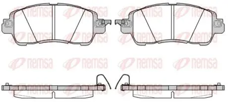 Колодки тормозные дисковые REMSA 1656.04