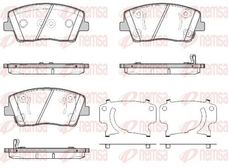 KIA Комплект гальмівних колодок STINGER (CK) 2.0 T-GDI 17- REMSA 1811.02