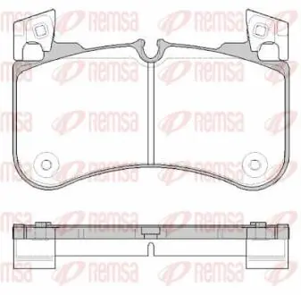 LAND ROVER Комплект гальмівних колодок передн. DISCOVERY V 3.0D 16- REMSA 1831.00