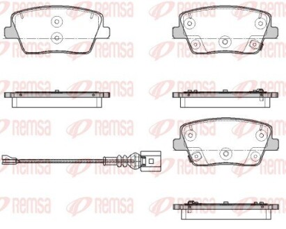 Тормозные колодки REMSA 1901.02