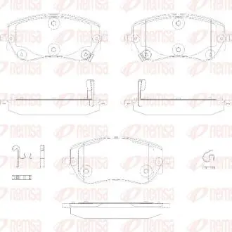 Колодки гальмівні дискові (комплект 4 шт) REMSA 1940.02