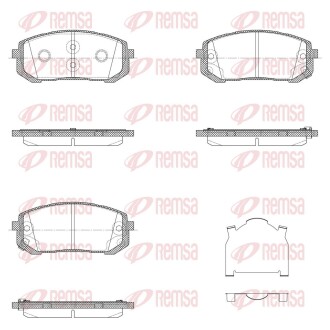 Гальмівні колодки REMSA 1998.02