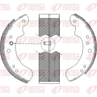 Тормозные колодки барабанные REMSA 4112.01