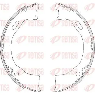 JEEP Колодки гальмівні барабанні Grand Cherokee 95- REMSA 4695.00