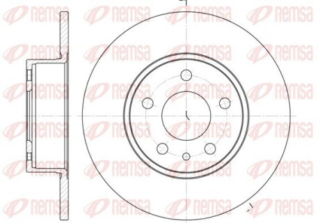 FIAT Гальмівний диск задн. LINEA 1.6 D Multijet 09-, LANCIA LYBRA (839) 2.4 20V 01-05, ALFA ROMEO 156 (932) 1.9 JTD (932B2) 97-00 REMSA 6149.00