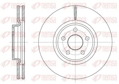 FORD Диск гальмівний S-MAX 2.0TDCI 15- REMSA 61602.10