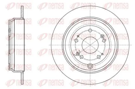 HONDA Диск гальмівний задн.CR-V II 2.0 01- REMSA 62515.00