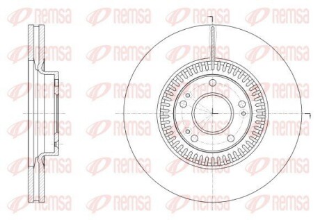 Диск гальмівний передн. GENESIS 3.8 GDI REMSA 62525.10