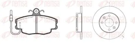 RENAULT К-кт гальмівні колодки + диски передн. Logan,Sandero,Dacia Solenza,Peugeot 205-309,R11-25 REMSA 8141.00