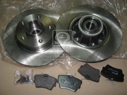 Комплект тормозных дисков с колодками opel vivaro combi 1.9-2.5 06-,renau trafic 1.9-2.5 06- REMSA 8591.20