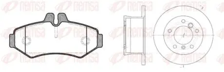 Комплект тормозных дисков и колодок REMSA 8733.01