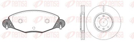 CITROEN К-кт гальм. колодки + диски C5 I (DC_) 2.2 HDi (DC4HXB, DC4HXE) 01-04 REMSA 8827.00