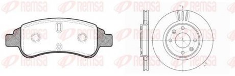 Комплект тормозных дисков и колодок REMSA 8840.02