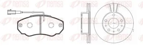 CITROEN К-т гальмівних колодок + диски JUMPER 1000/1400kg REMSA 8960.00