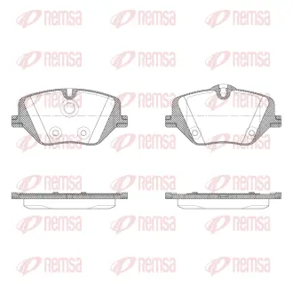 BMW Колодки гальм. передні 2 Active Tourer (U06), X1 (U11), X2 (U10) REMSA X2031.00