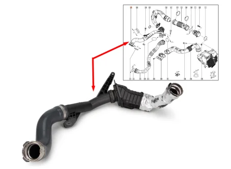 Оригинальный патрубок интеркулера 1.5 dCi RENAULT 144604018R