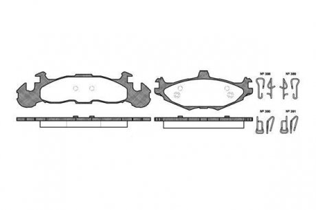 Комплект тормозных колодок ROADHOUSE 251900 (фото 1)