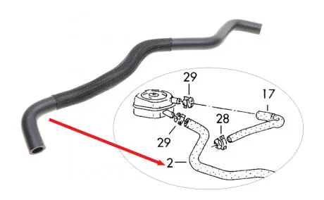 Патрубок охолодження на масляний теплообмінник T4 (2.5 TDI) ROTWEISS RWS2601