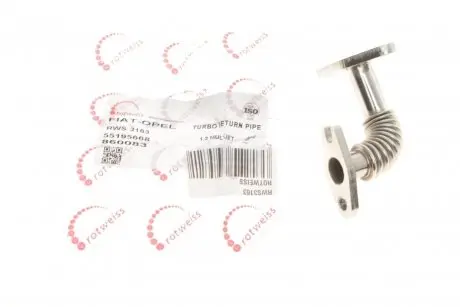 Трубка зливу оливи з турбіни Fiat Doblo 1.3D 01- ROTWEISS RWS3163