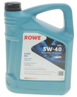 Масло моторное 5W-40 HIGHTEC SYNT RSi (5L) ROWE 20068-0050-99