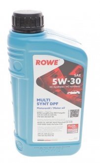 Моторное масло 5W-30 HIGHTEC MULTI SYNT DPF (VW 504.00/507.00) 1L ROWE 20125-0010-99 (фото 1)